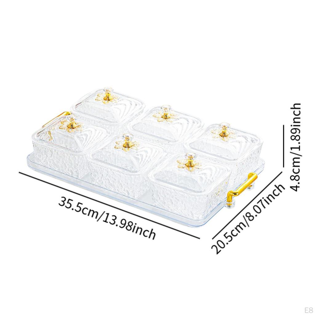 Dried Fruit Plate Set Appetizer Food Storage Container Decorative Candy Bowl Seasoning