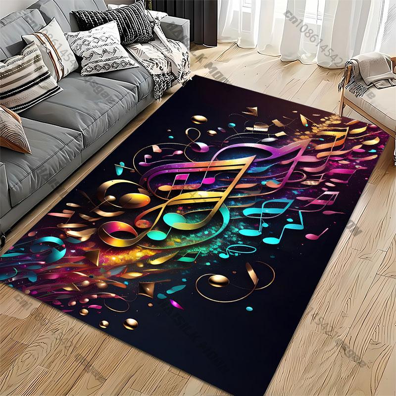 Music Energy Colors Artistic Flow Carpet Yoga Living Room Room Decor Children's Crawling Mat Doormat Area Rug Games Mat