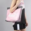 Puma Transparente Abnehmbare Große Kapazität Klassische Logo-Tragetasche Einkaufstasche Umhängetasche Handtasche Damen Tragetaschen Kirschblüten-Rosa 076116-03