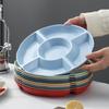 Compact Round 5 Compartments Tray Versatile Divided Platter for Fruit Nuts and Perfect Hosting