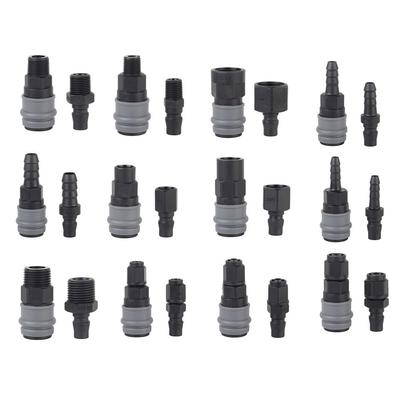 Pneumatic Fittings with Built In Self Sealing Valve To Reduce Noise