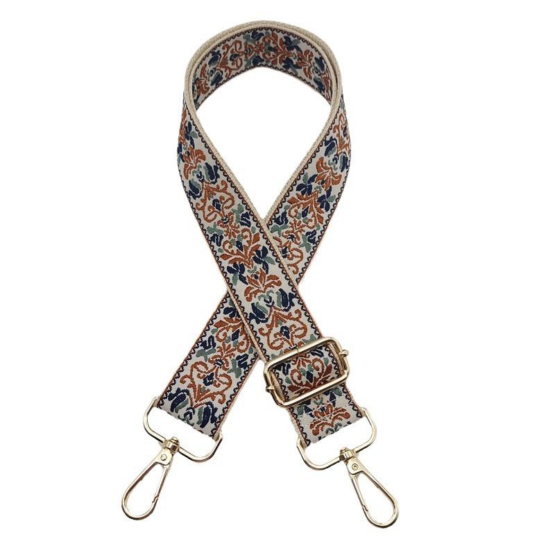 Color Ethnic Style Embroidery Bag Strap Thickened Messenger Backpack Replacement Bag Accessories Adjustment Wide Shoulder Strap