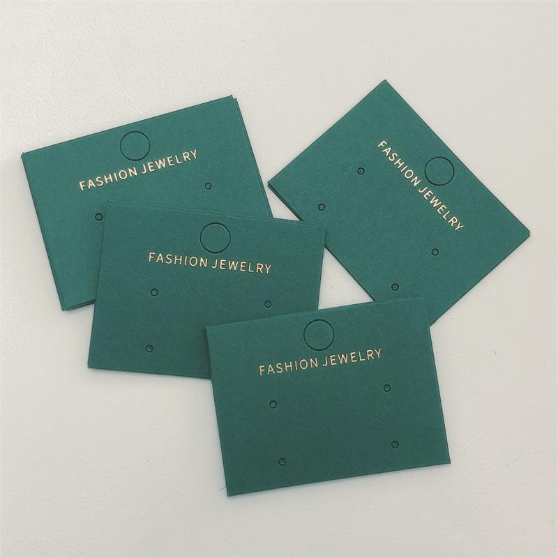 50Pcs Simple Paper Label Cards Handmade Gift Tags Jewelry Display Tag Cards Hair Clip Hair Accessories Foldable Package Card