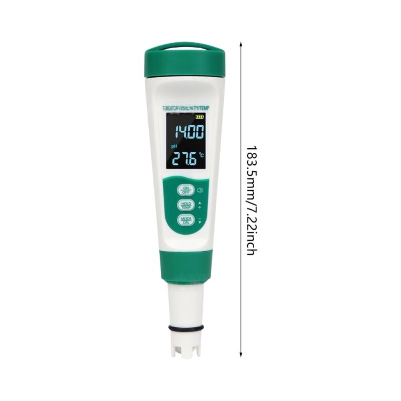 Easy Carry  5 in 1 Water Quality Meter measure   TDS  Salinity & Temp Perfect for Home Aquariums & Outdoor Activity 