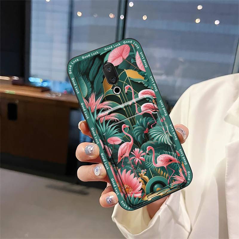 Cute Card Bag Phone Case For Meizu 15/15 Lite Fashion Design Dirt-resistant Soft Case Card Slot Cartoon Protective TPU