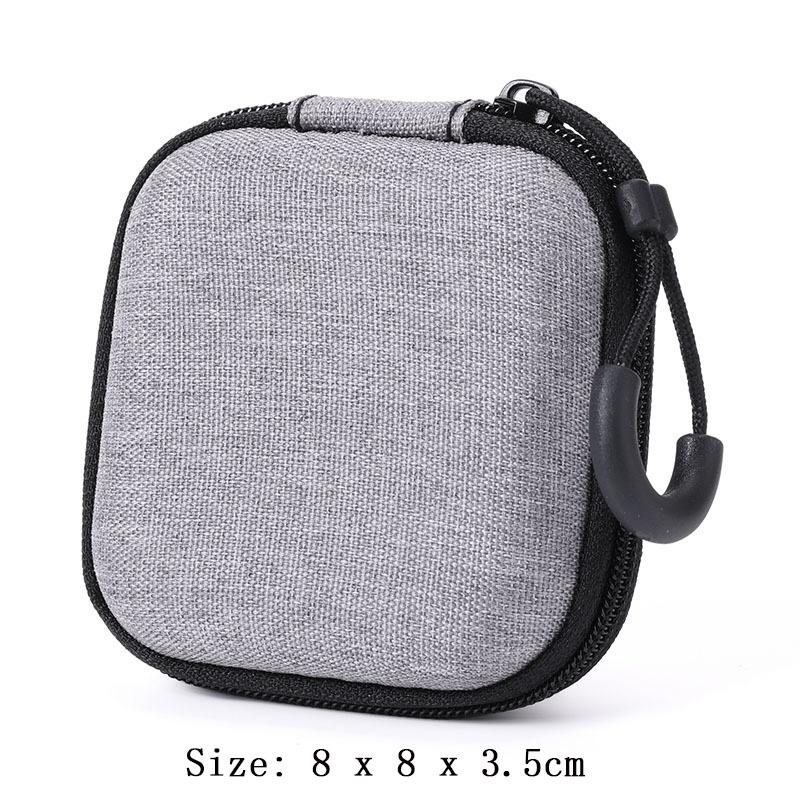 Portable Zipper Earphone Case Bag for Airpod Earpods KZ BA10 AS10 ES4 Charging Cable Accessories Mini Carrying Storage Bag Pouch