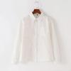 Japanese Style Fashion Pointed Turn Down Collar Blouse Autumn Long Sleeve Shirt With Pocket Women Tops Solid Color Clothes 29876