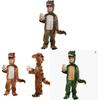 Dinosaur Halloween Onesie For Kids With Polyester Fabric And Fun Cartoon Design For Costume Party