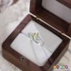 S925 Sterling Silver Ring Women's Inlaid Natural Colored Treasure Open Ring Daily Women's Jewelry Gifts