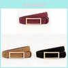 Womens Leather Belt With Smooth Buckle For Dress And Office Wear