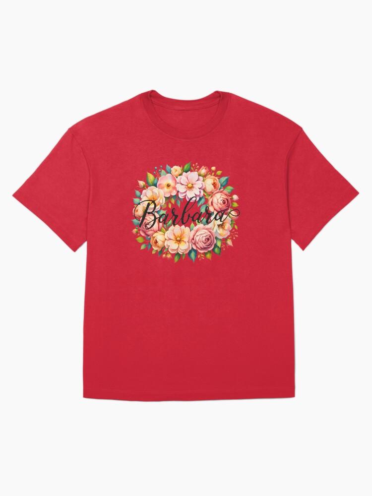 Barbara Barbara Floral Name Watercolor Boho Personalized Design Oversized T-Shirt