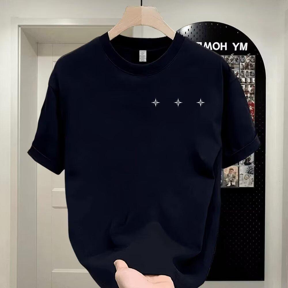Trendy Brand Short-Sleeved Pure Cotton Men'S Printed T-Shirt Trendy Men'S And Women'S Versatile Round Neck T-Shirt Men'S
