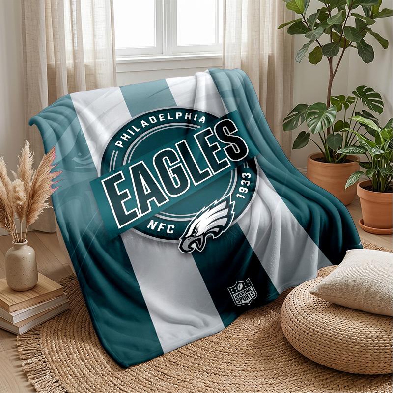 Philadelphia Eagles flanell gyapjú takaró Kényelmes meleg dobótakaró kanapéhoz ágyhoz utazáshoz minden évszakban használható 100x150cm