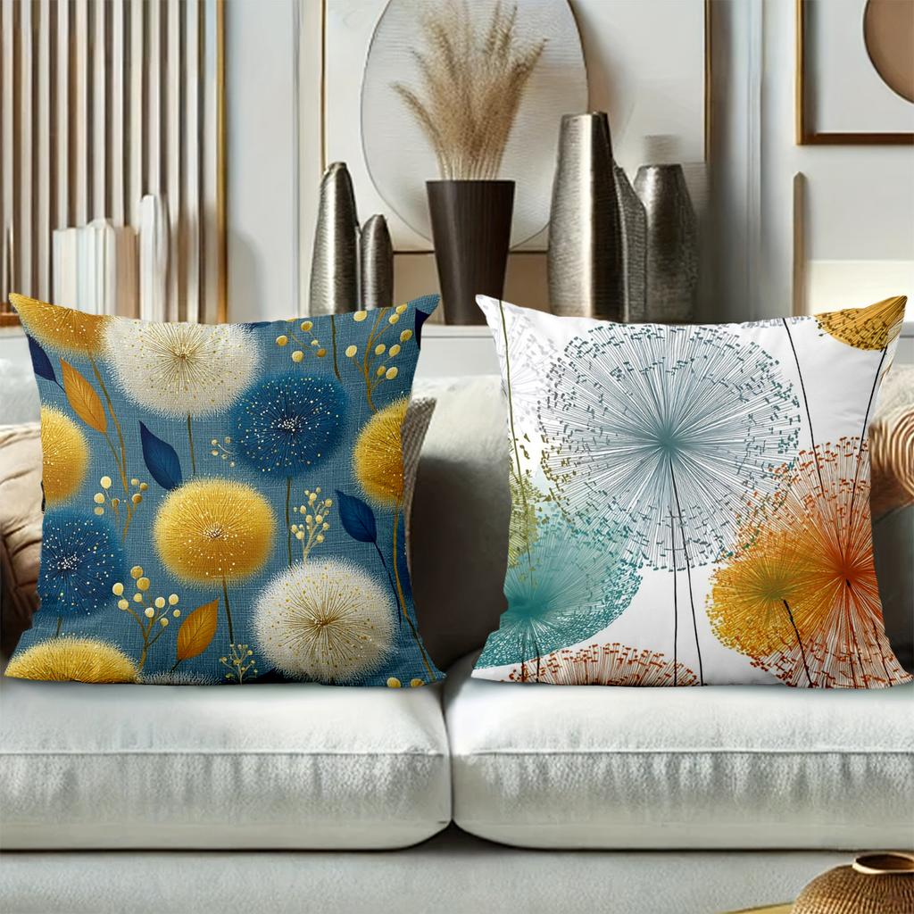 Floral Dandelion Pillows Add Charm To Your Home Polyester Pillowcase, Sofa Decorative Cushion Cov Headboard Pillow