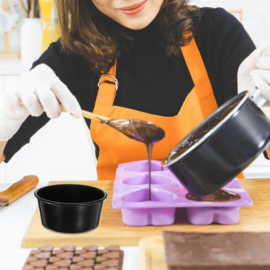 Mini Pudding Cup Carbon Steel Mold for Baking 24Pcs Black Kitchen Tool