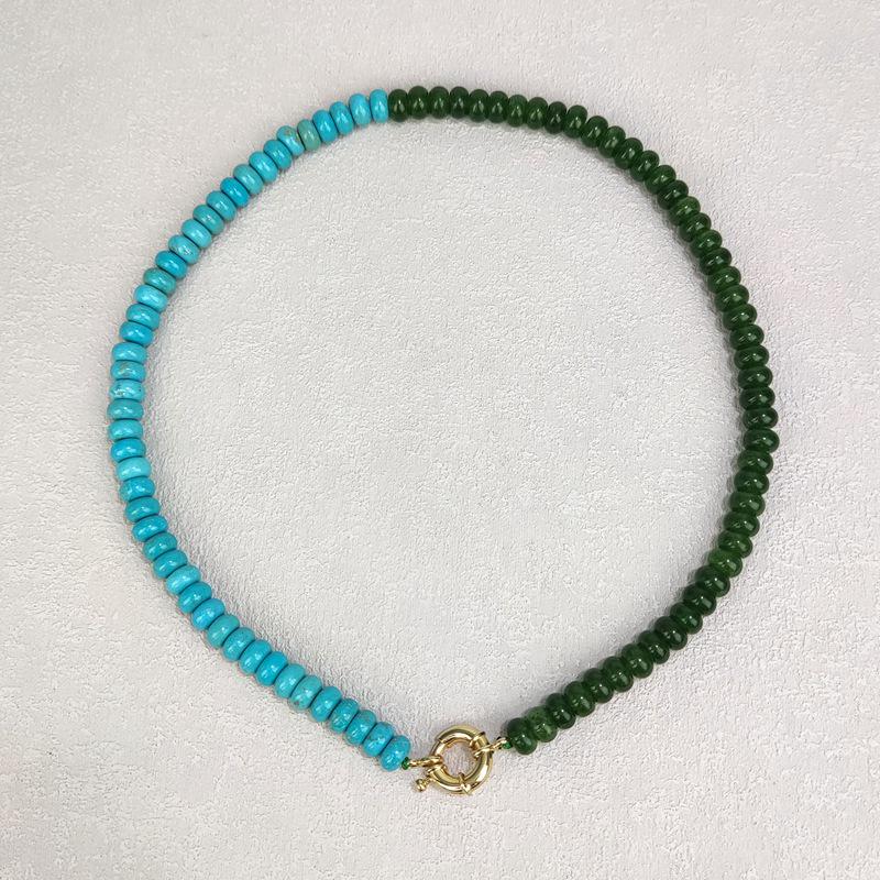 Women's Summer Crystal Rainbow Abacus Bead Necklace