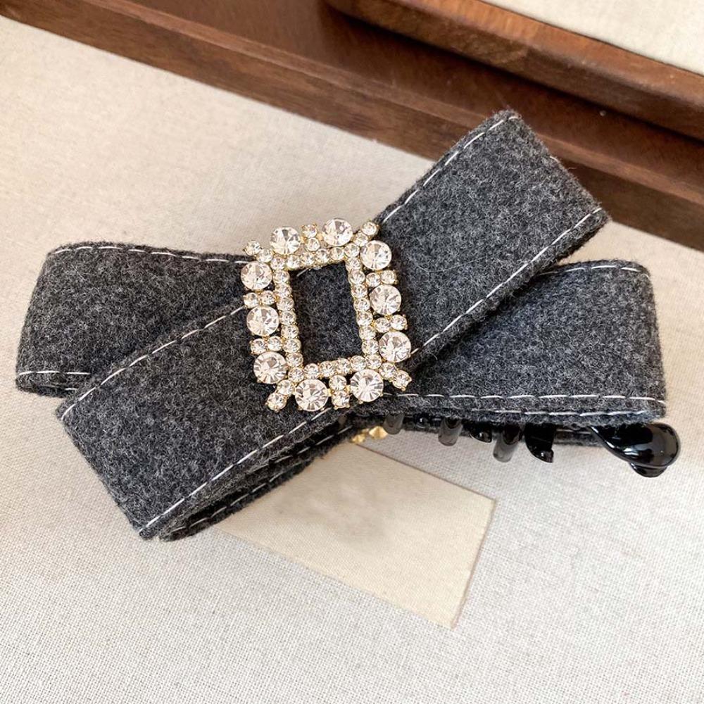 Plastic Bow Banana Clip Elegant Ponytail Holder Fashion Women Vertical Clip  Banquet