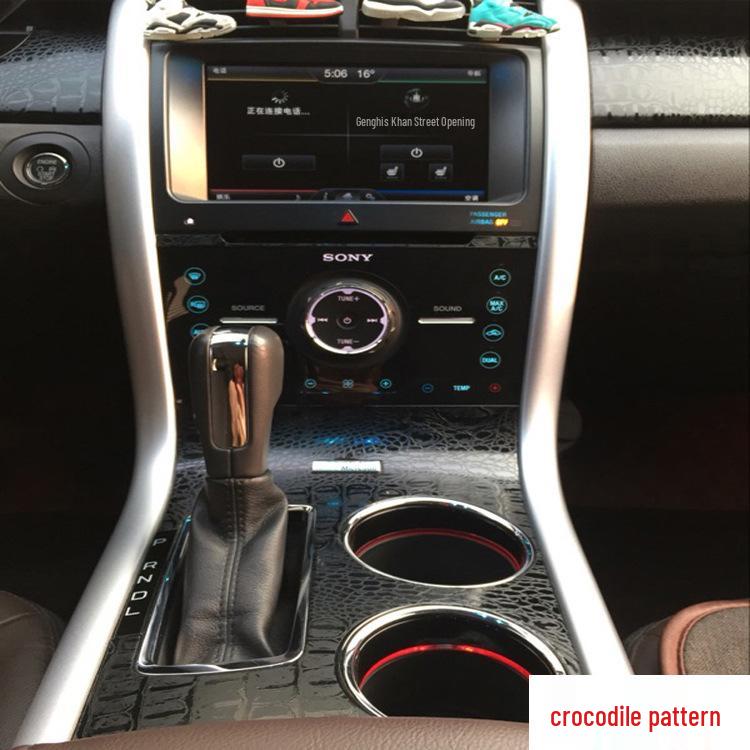 11-13 Year Edge Carbon Fiber Center Console Gear Decal for Interior Decoration