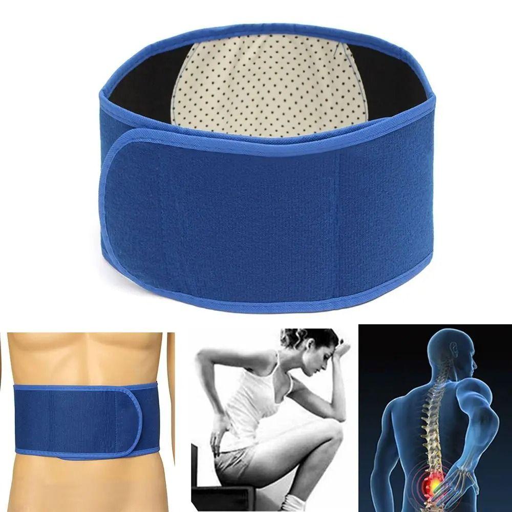 Adjustable Back Support Brace Belt Blue Posture Corrector Durable Waist Strap  Unisex