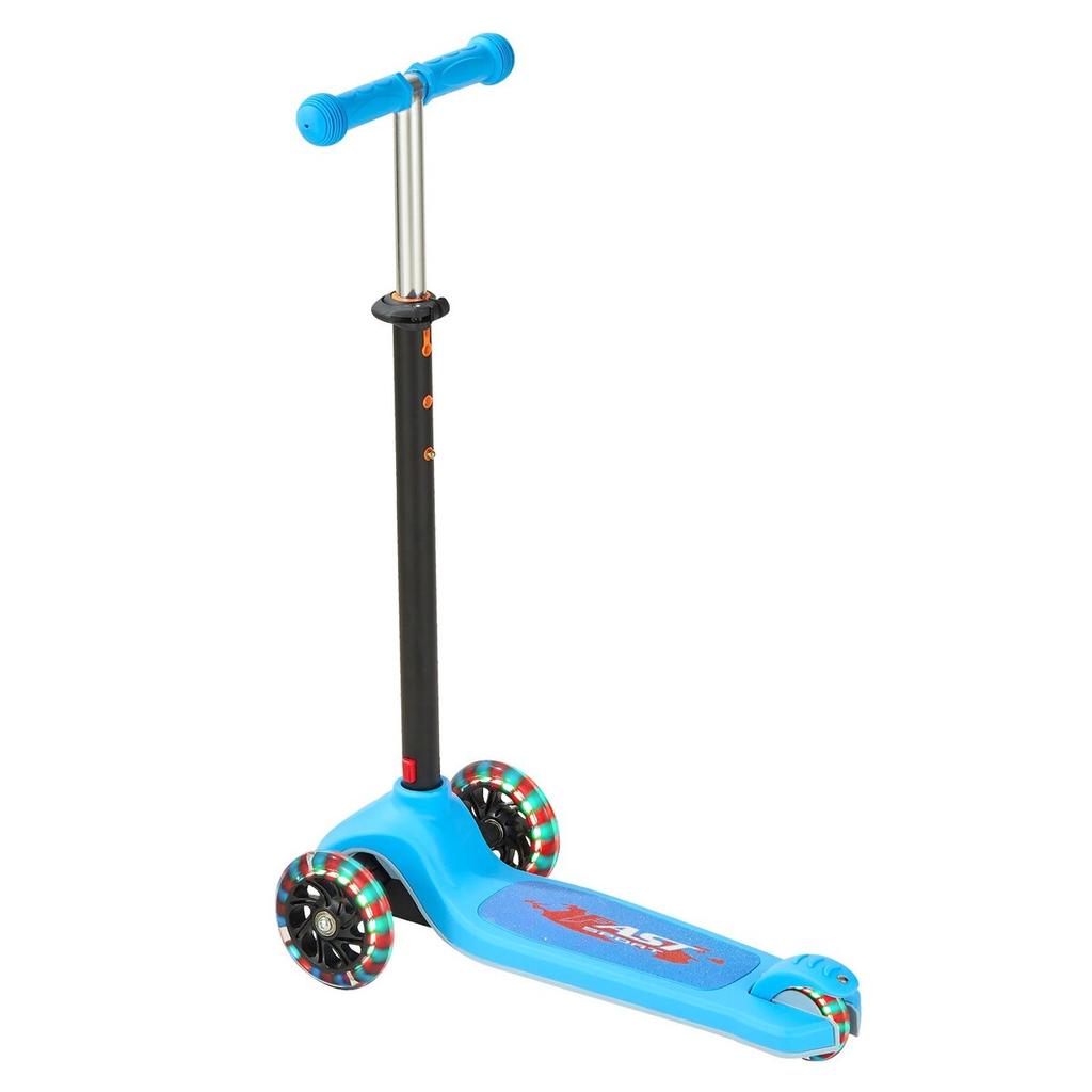 Kick Scooter for Kids Ages 3+, 3-Wheel Toddler Scooter with Light-Up Wheels, Adjustable Height Handlebar, Wide Anti-Slip Deck, Lightweight Aluminum