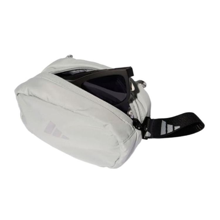 Adidas Sports Recycled Polyester Plain Weave Storage Bag Shoulder Crossbody Bag Regular Women bags Magic-Silver Metallic-Silver Black IJ8377