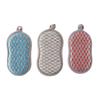 Dual-Sided Kitchen Cleaning Pads: Non-Stick Oil Brush & Steel Wool Sponge for Dishwashing and Household Use