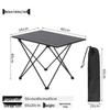 Ultralight Aluminum Portable Camping Picnic Table - Black Edge