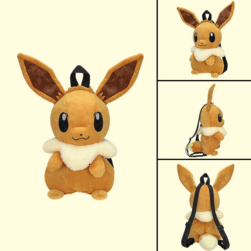 Set of 8 Cute Pokemon Plush Backpacks: Charizard, Gengar, Mimikyu, Charmander - Perfect for Kindergarten