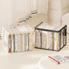 1Pc Book Organizing Box Student Classroom Book Storage Box Transparent Storage Household Large Capacity Textbook Storage Bag