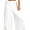Women Plus Size Wide Leg Pants Loose Fitness Dance Yoga Split Trousers Female Elastic Wasit Casual Workout Solid Summer Clothing