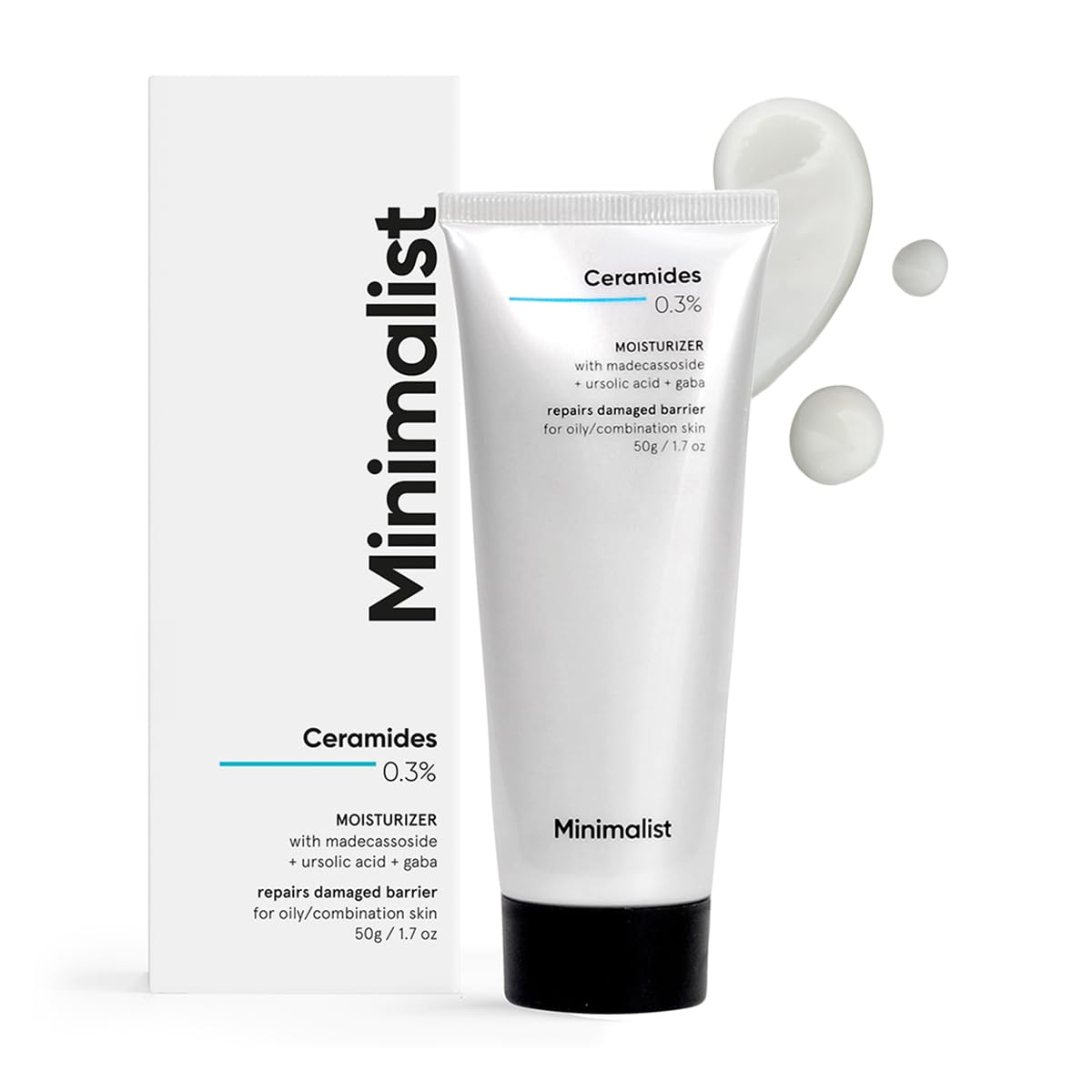 Minimalist 0.3% Ceramide Face Moisturizer For Barrier Repair & Deep Moisturization | Daily Repairing Face Moisturizing Cream | For Oily - Combinati