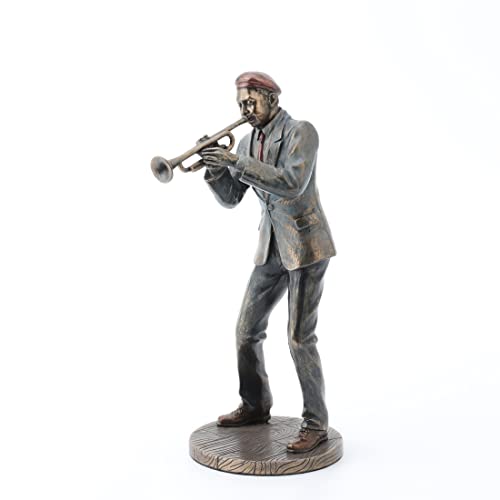 

Veronese 8 1/4 Jazz Band Trumpet Player Resin Bronze Finish Figurine
