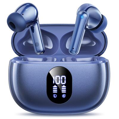 Wireless Bluetooth Earphones with LED Display, 48-Hour Playback Time, Hi-Fi Deep Bass, Compact and Lightweight Design, IPX7 Waterproof, Type-C Fast Ch