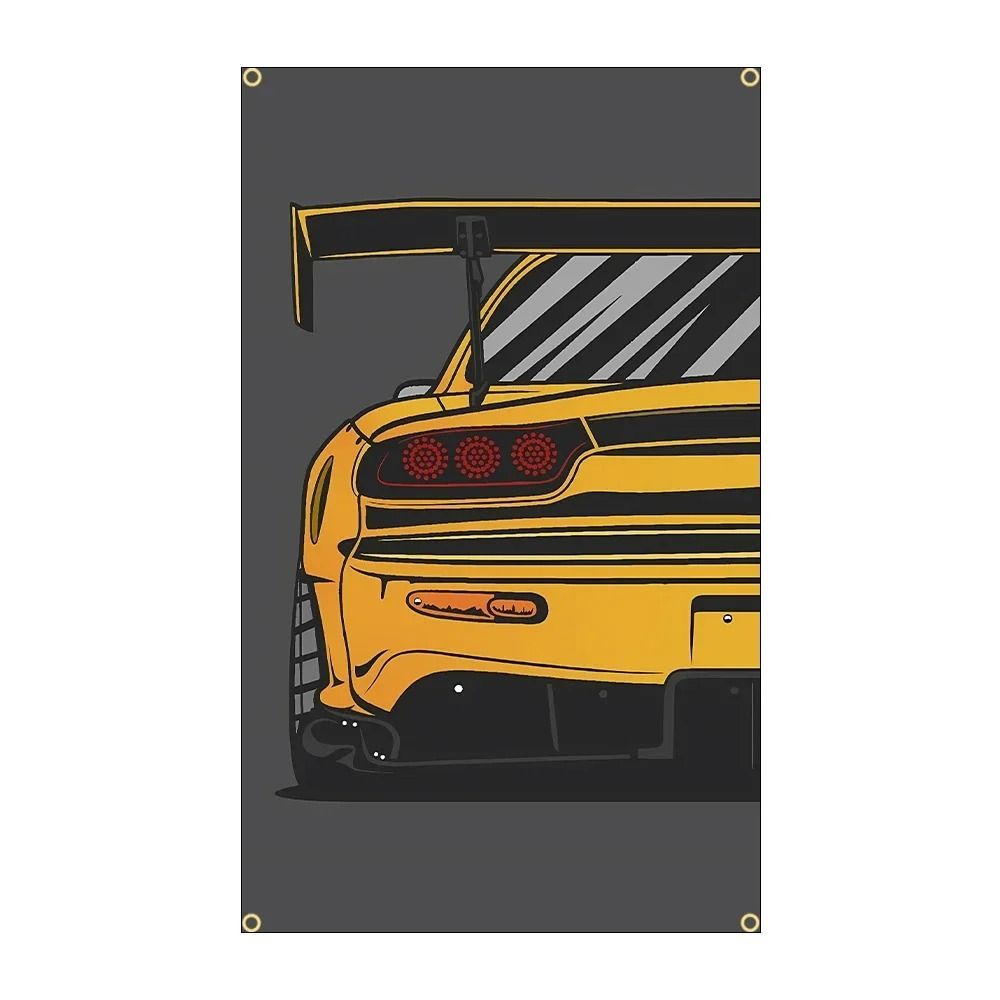 JDM Racing Cars Polyester Wall Plaque Auto Decor Gift