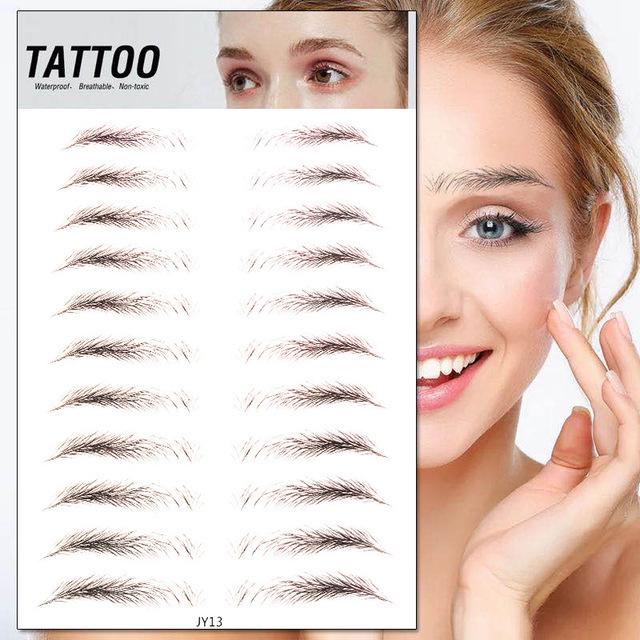 3D Semi-Permanent Waterproof Eyebrow Tattoo Stickers for Men and Women – Easy-to-Apply, Realistic, Long-Lasting