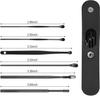 ZEPOLI - 6-Piece Set Ear Cleaning Artifact Earpick Ear Cleaning Set Spring Spiral Ear Cleaning Tool Portable. (BLACK)