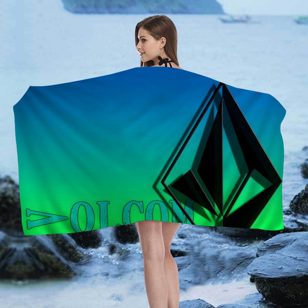 V-VOLCOM LOGO Grandi Asciugamani da Spiaggia in Microfibra Asciugatura Rapida Asciugamano Sabbia Asciugamani da Spiaggia Asciugamano da Piscina per Viaggio Nuoto Piscina Yoga