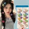 2Pcs Korean Colorful Pentagram Hairpin Bangs Broken Hair Star Hairpin Side Duckbill Clip Cute Hair Accessories