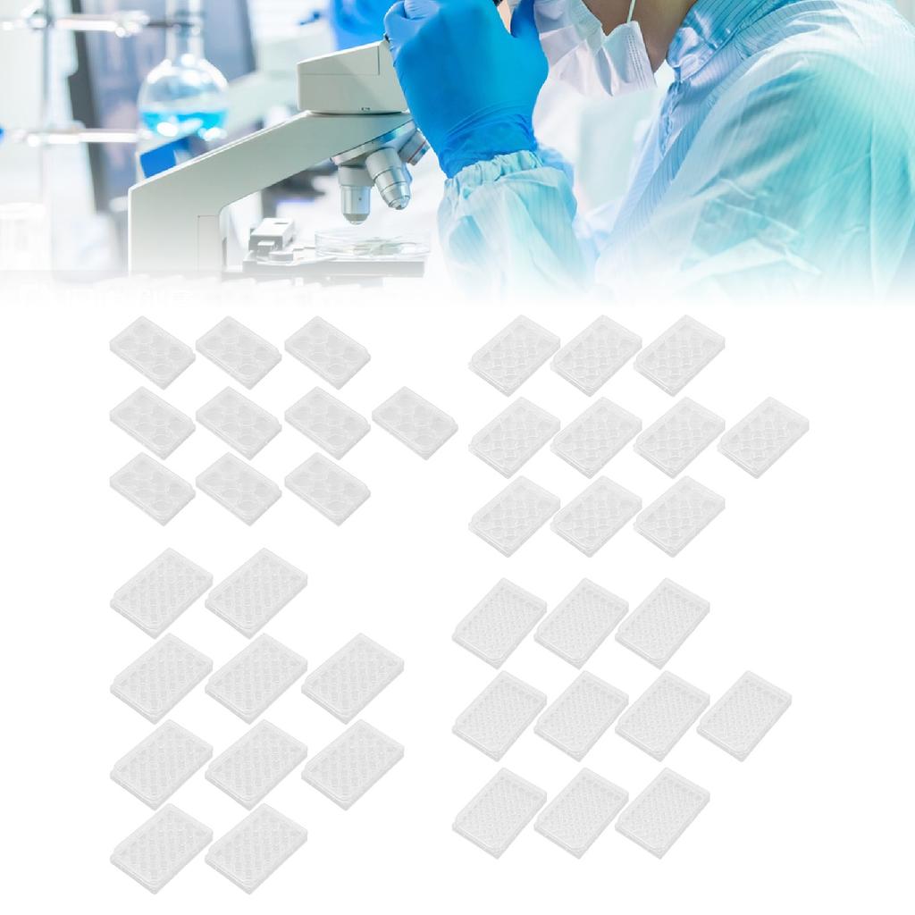 10 bucăți placă de cultură cu grosime uniformă, foarte transparentă, placă de cultură a țesuturilor cu capac pentru laborator