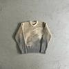 Mens Streetwear Knit Cardigan With Embroidered Letter Stand Collar Zip-Up Sweater Loose Fit