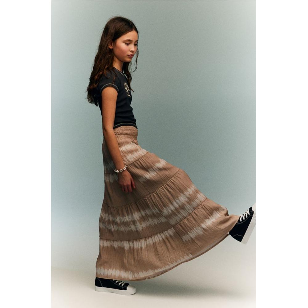 

Юбка макси HM бежевого цвета с принтом тай-дай