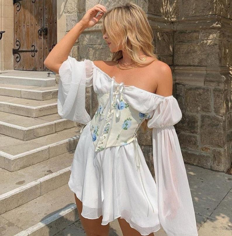 Buy Vintage Fairy Corset Dress 2 Piece Mini Dress Women Summer Beach Vacation Long Sleeve Corset Bandage Sundress Party Casual Dresses at affordable prices free shipping, real reviews with photos Joom Buy Vintage Fairy Corset Dress 2 Piece Mini Dress Women Summer Beach Vacation Long Sleeve Corset Bandage Sundress Party Casual Dresses at affordable prices free shipping, real reviews with photos Joom