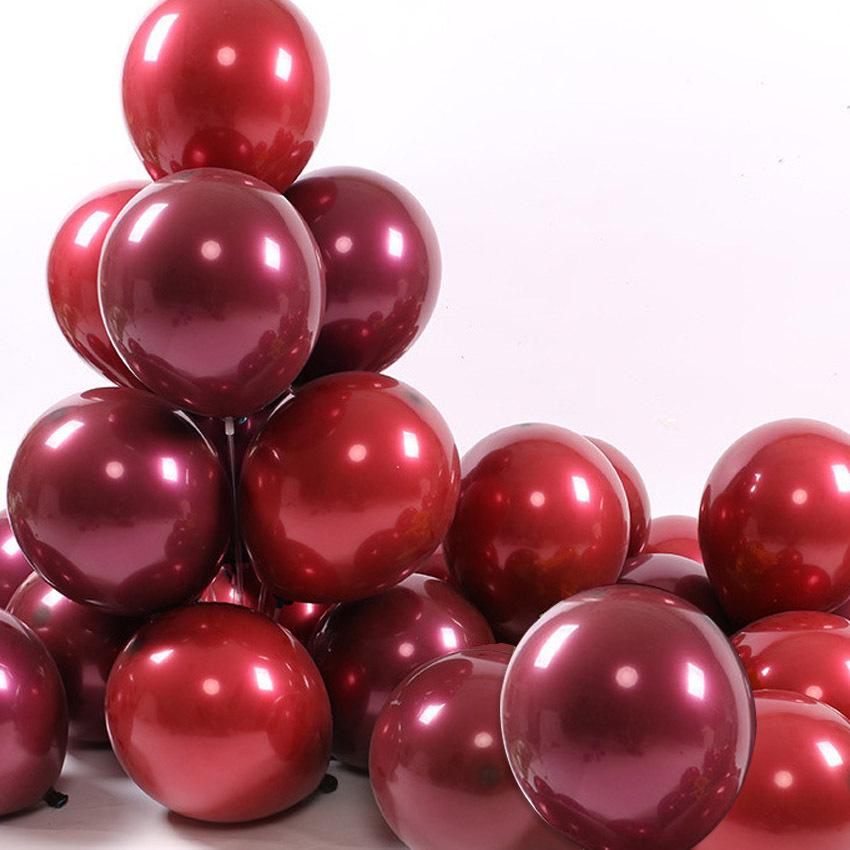 Cherry Red Double Layer Latex Balloons for Weddings and Festivals