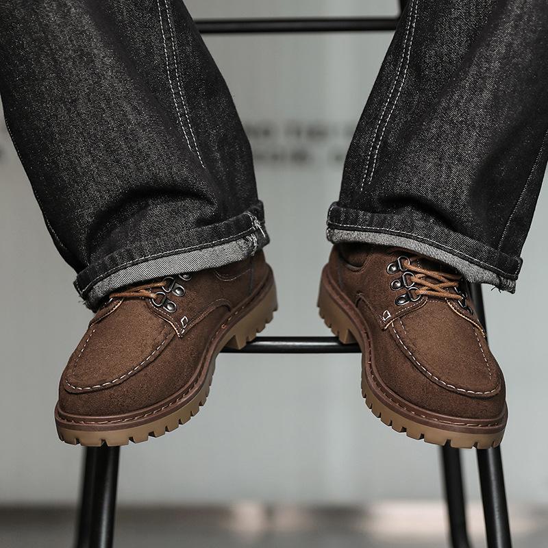 Buty retro buty Martin styl brytyjski duży nosek skórzane buty niskie buty codzienne prawdziwa skóra krótkie buty Z