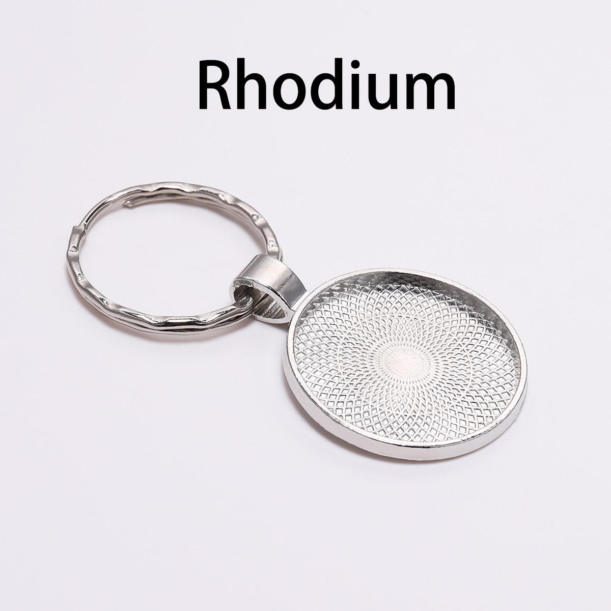 

5 шт./лот, 25 мм, металлический родий, золотой цвет, круглый брелок с подвеской, безель, пустой DIY брелок, аксессуары для изготовления ювелирных изделий