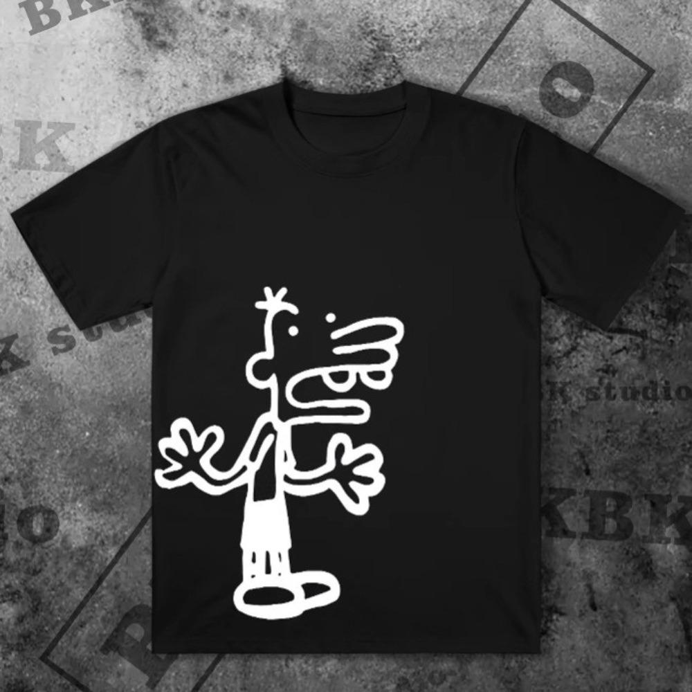 Herren-T-Shirt aus 100 % Baumwolle, Sommermode, kurzärmelig, bedrucktes Grafik-T-Shirt