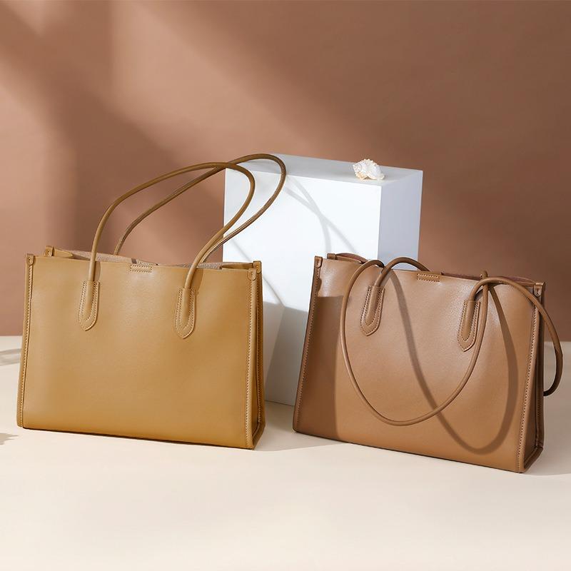 New leather women's bag shoulder bag women's large-capacity commuting cowhide women's tote bag