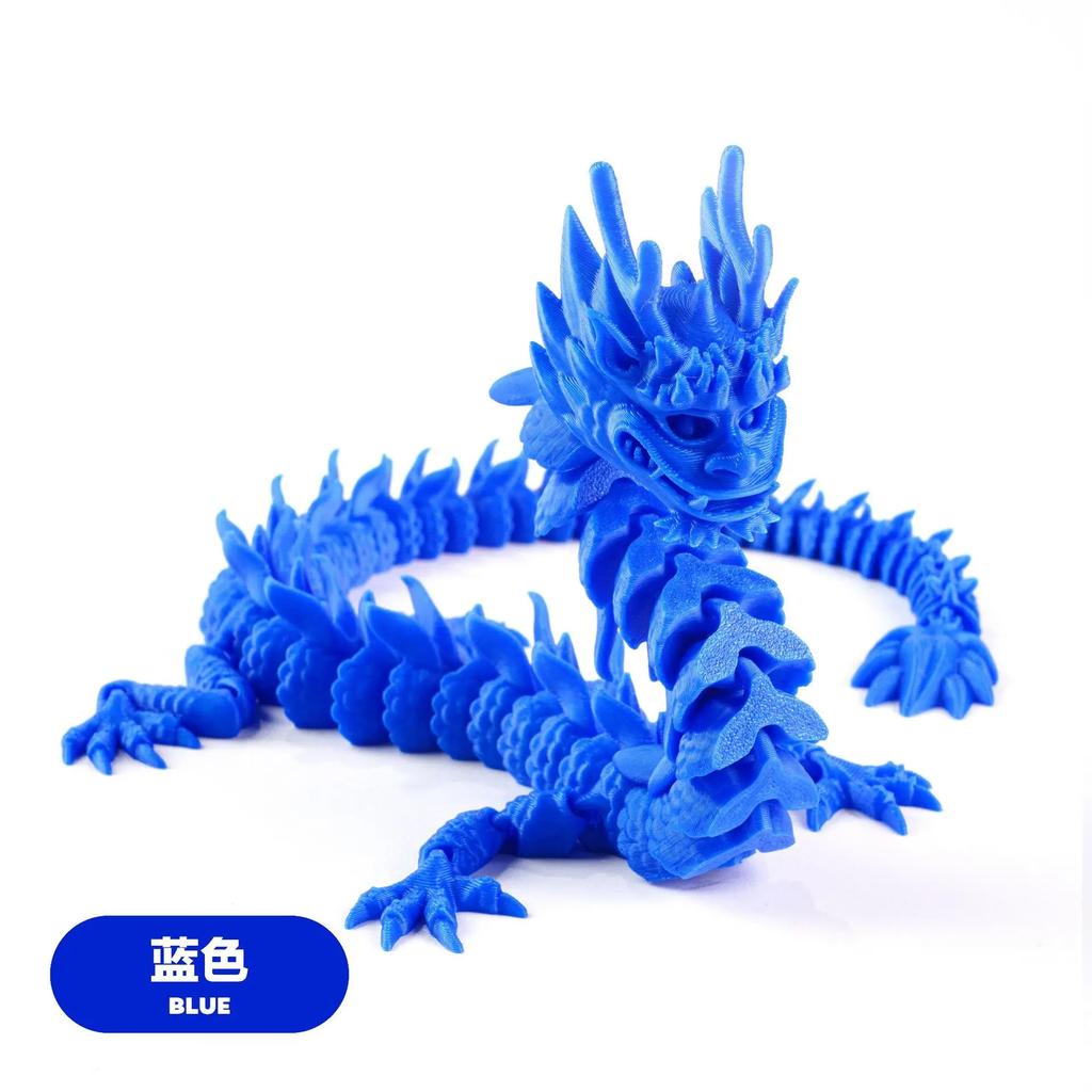 3D Printed Dragon Rotatable Articulated Dragons Western Style Crystal Dragon Home Office Desktop CraftS Ornament Creative Gifts