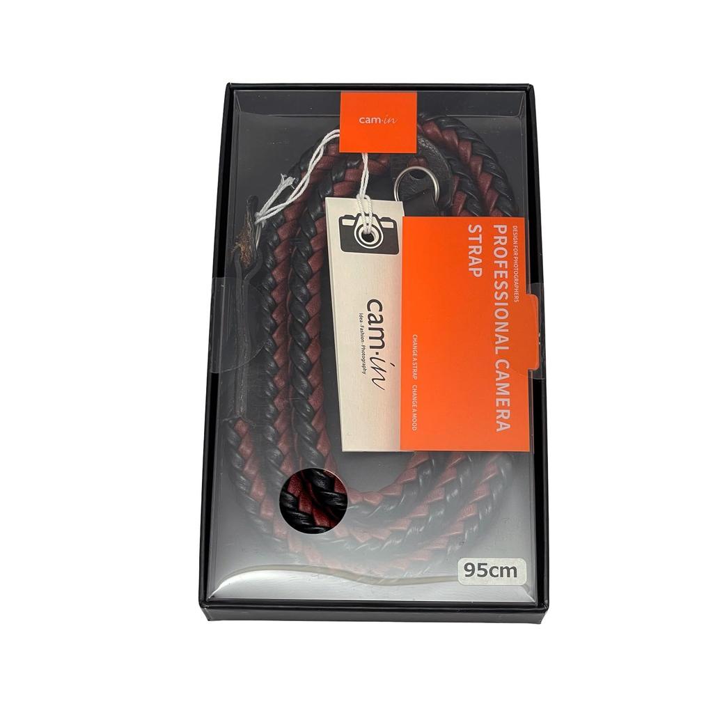 Camin Camera Strap, 95cm, Black/Wine Red, LCS-042219
