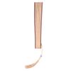 Folding Bamboo Hollow Hand Tassels Fan Summer Hot Day Cooling Tool DecorationBrown